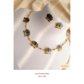Necklace - Lotus Necklace Blue