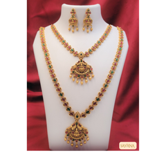 Long Chains - Ruby Stone Combo Set