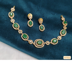 Necklace - AD Stone (Green)
