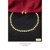 AD Stone Necklace - White