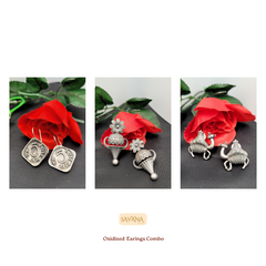Oxidized  Earings - Combo