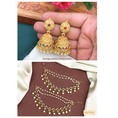 Earings and Ear Chain - Combo