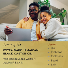 Sunny Isle Extra Dark Jamaican Black Castor Oil 6oz - | 100% Natural High Potency Treatment for Hair, Scalp