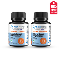 Natxtra | Vitamin B Complex Combo Pack | 60 x 2 Capsules | Supports in Enhancing Normal Body Function